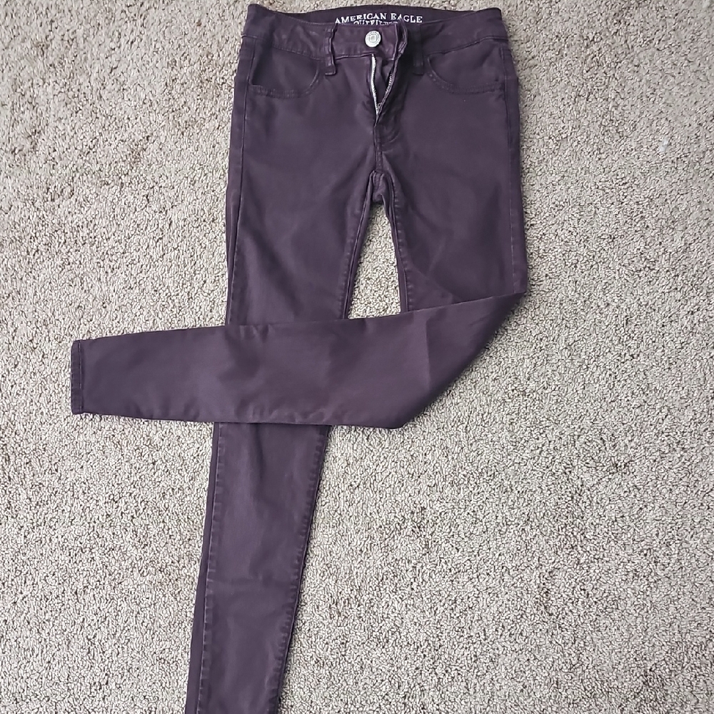 American Eagle Purple Skinny Jeans